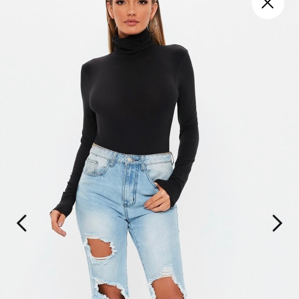 Turtle neck black body suit